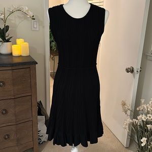 Theory Black Ribbed Dress
